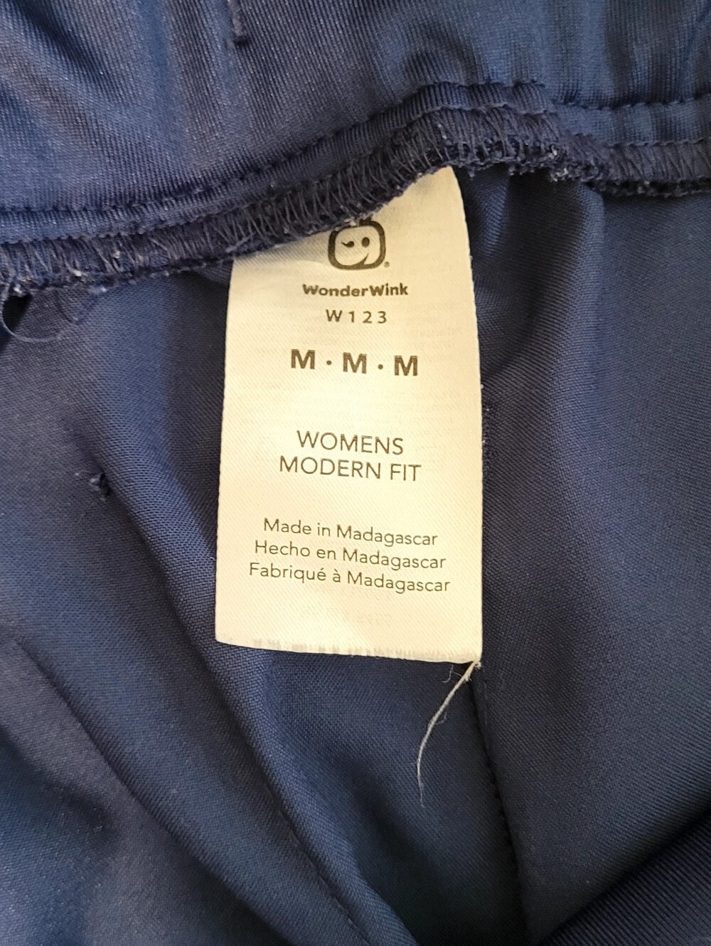 WonderWink Navy Maternity Jogger Pants with Support Panel - Picture 10 of 16
